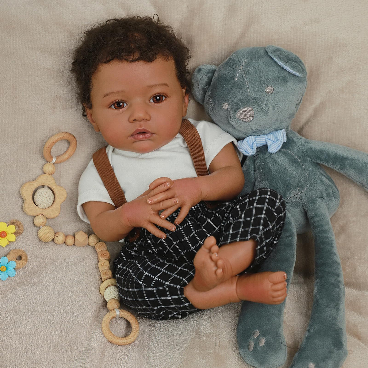 Black 20" Reborn Baby Dolls H87384