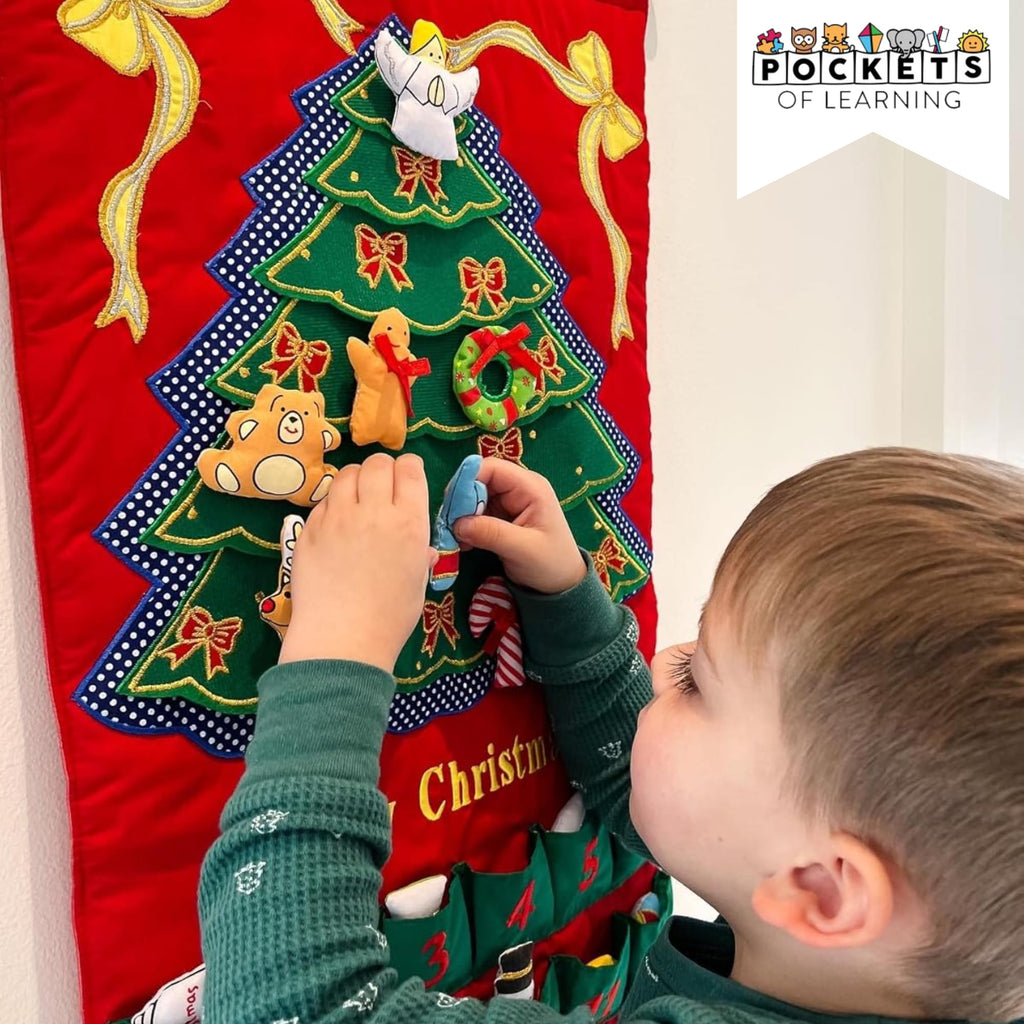 Christmas Advent Calendar with 24 Cloth Ornaments S221