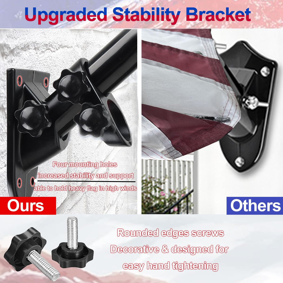 6FT Aluminum Flag Pole Kit with 3x5 US Flag G491