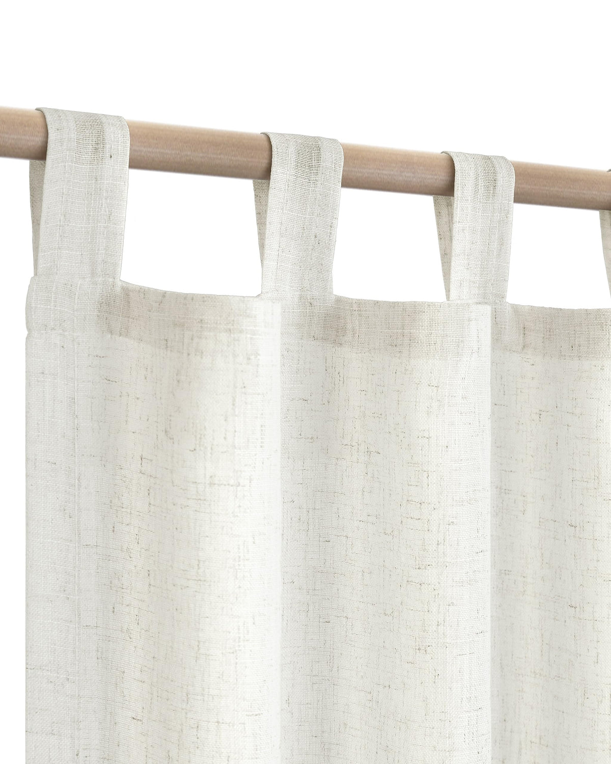 78 Inch Sheer Linen Curtains, 52" W x 78" L 2 Panels Set, Cream T626983