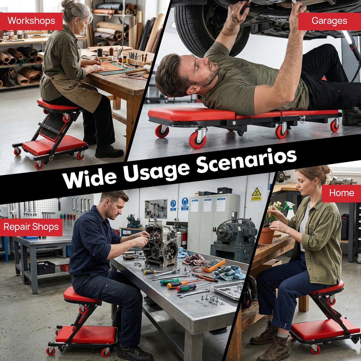 2-in-1 Convertible Mechanic Seat Z994