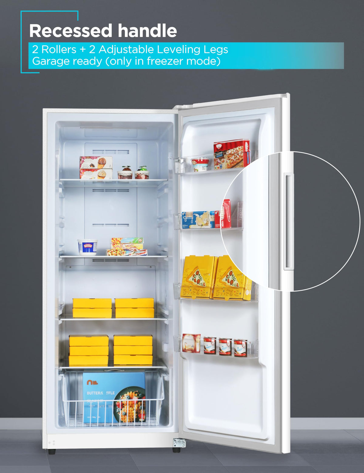 White 17 Cu. Ft. Convertible Freezer Refrigerator H6135