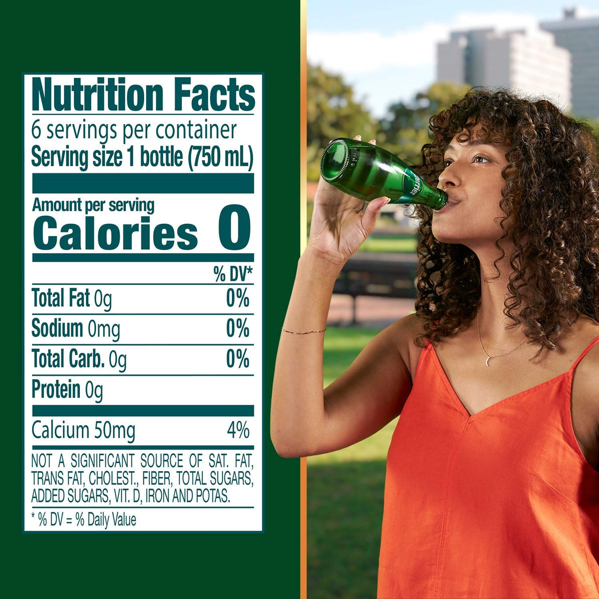 Carbonated Mineral Water 25.3 Fl Oz Glass Bottle Pack of 6 Q88963