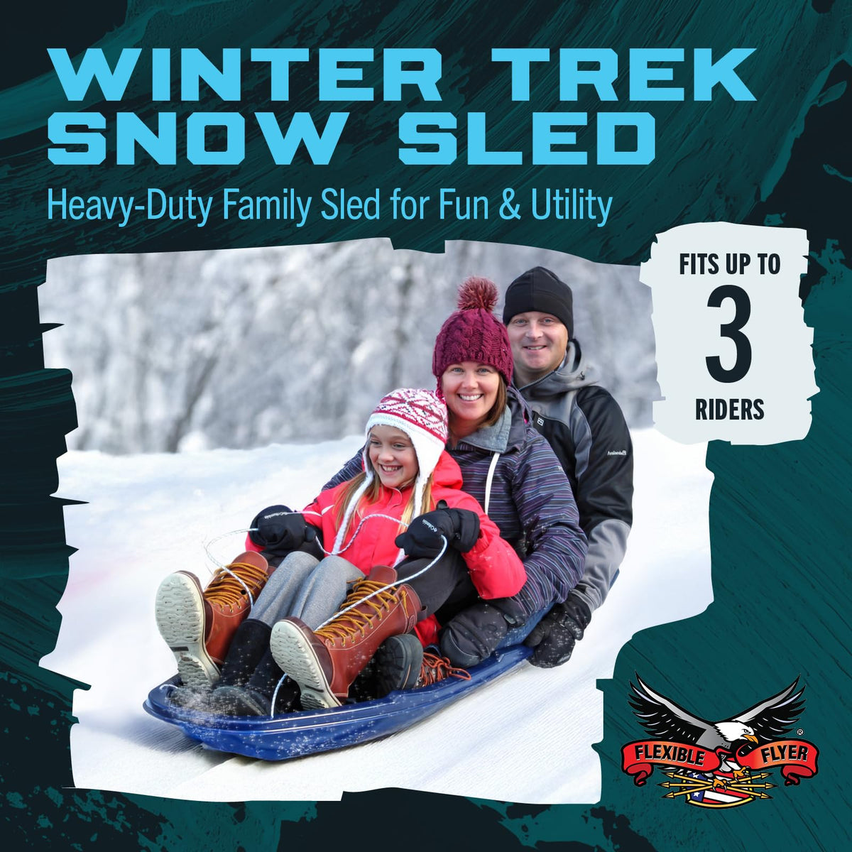 5.5 Ft 3-Person Heavy-Duty Snow Sled I50190
