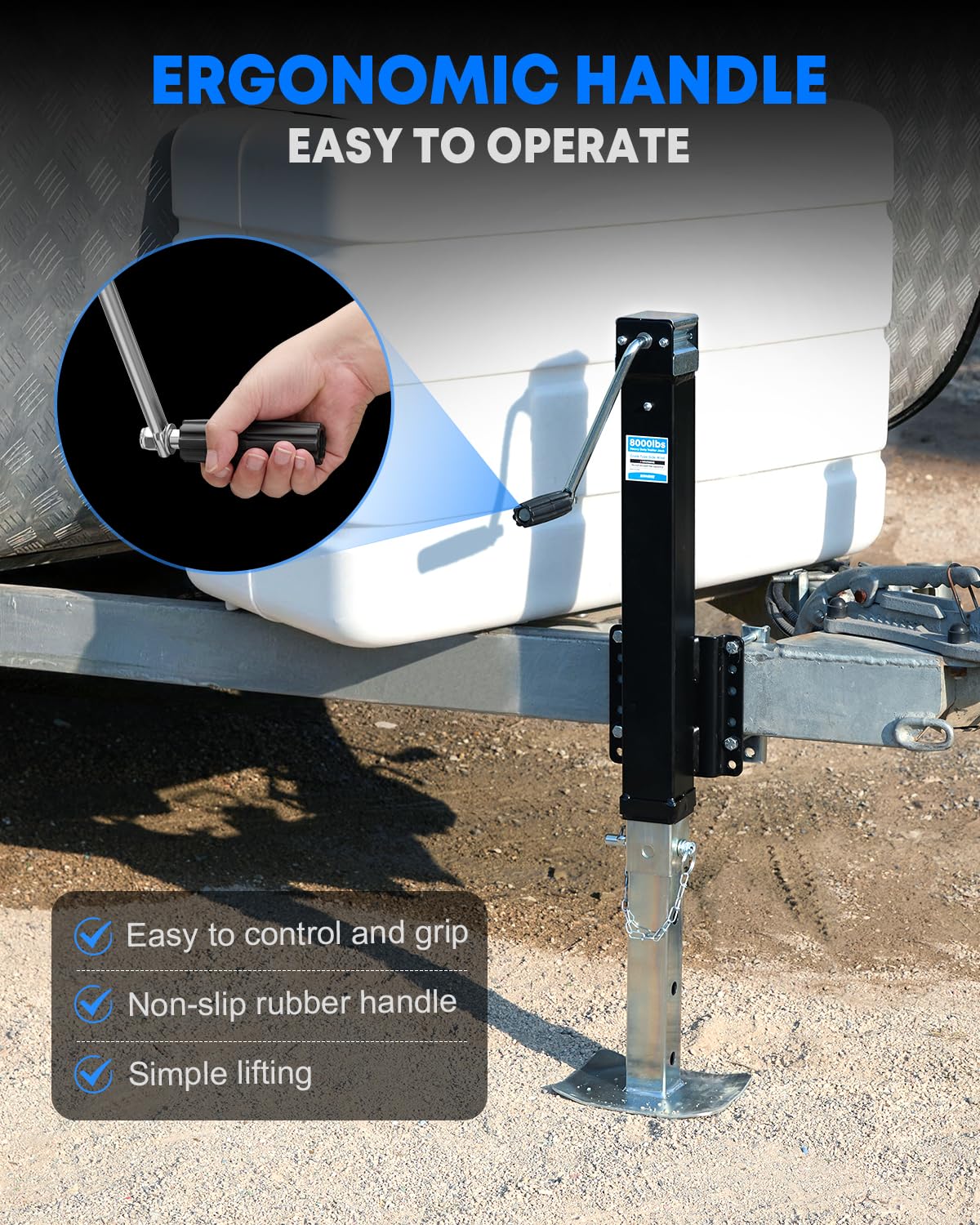 8000 lbs Adjustable Manual Trailer Jack T751262