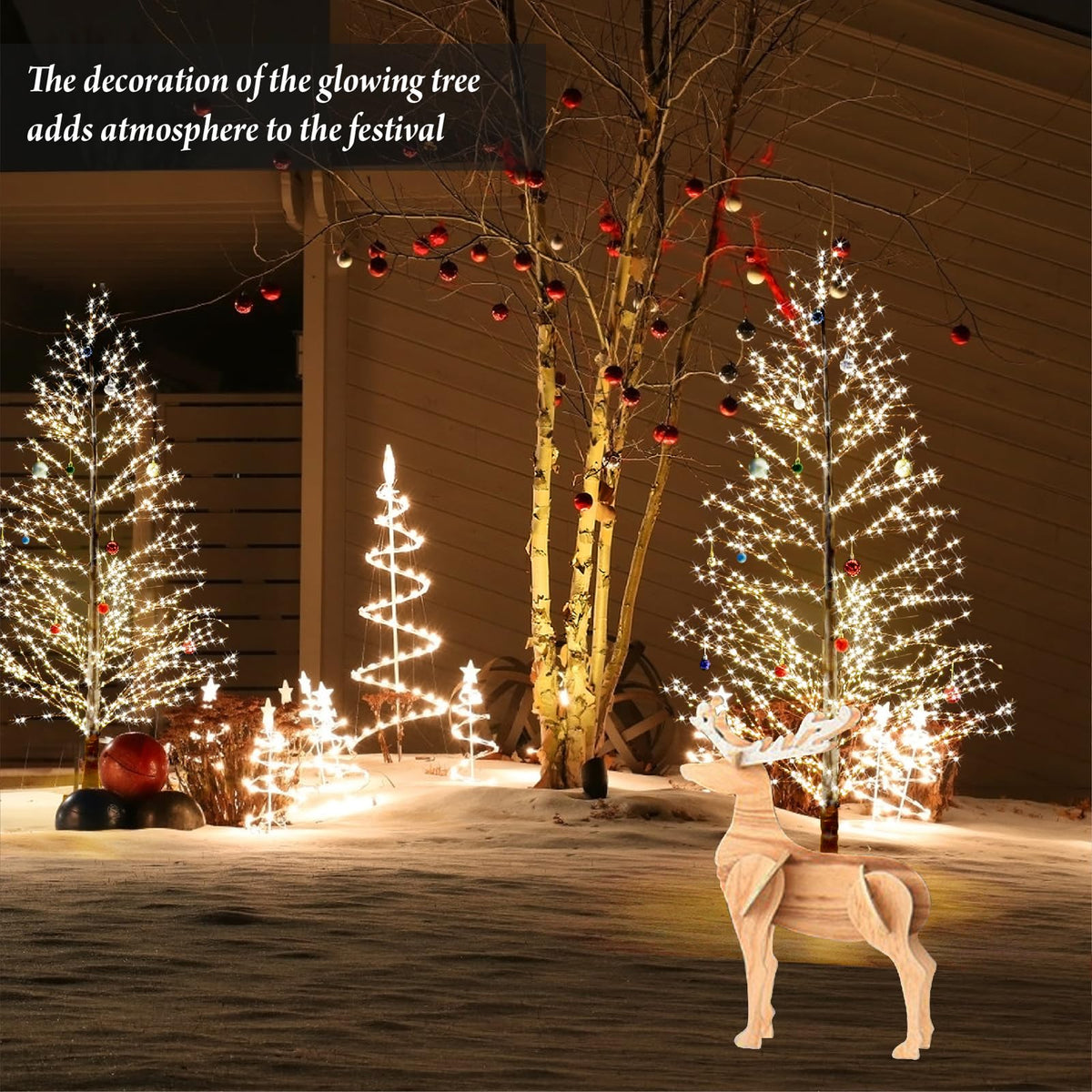 6FT Lighted Birch Tree with 1300 LED Lights Y84531