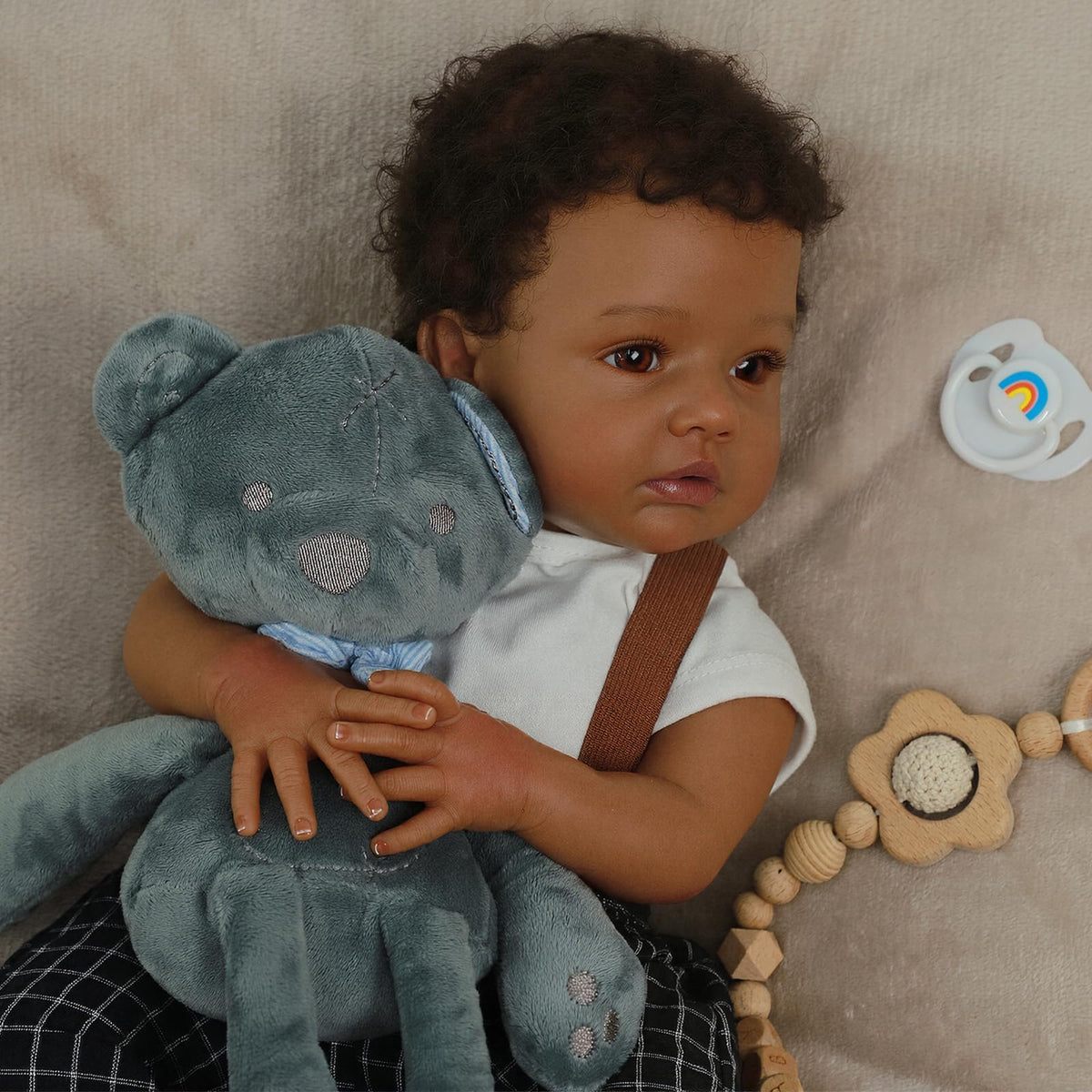 Black 20" Reborn Baby Dolls H87384