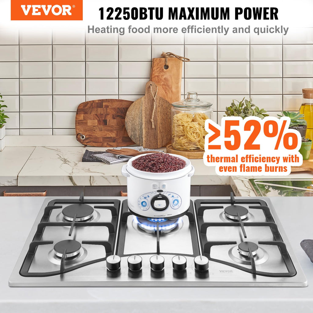 30-inch 5 Burners Stainless Steel Gas Cooktop Z2439