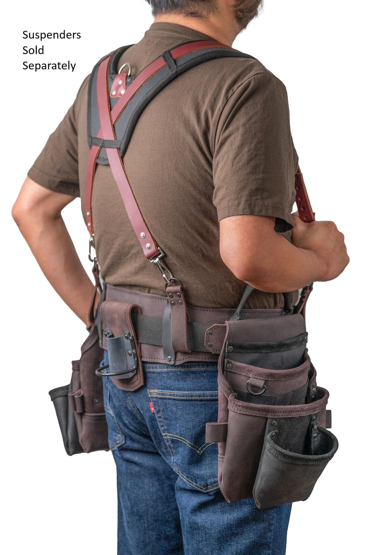 Top Grain Leather Tool Belt 18 Pockets P9245