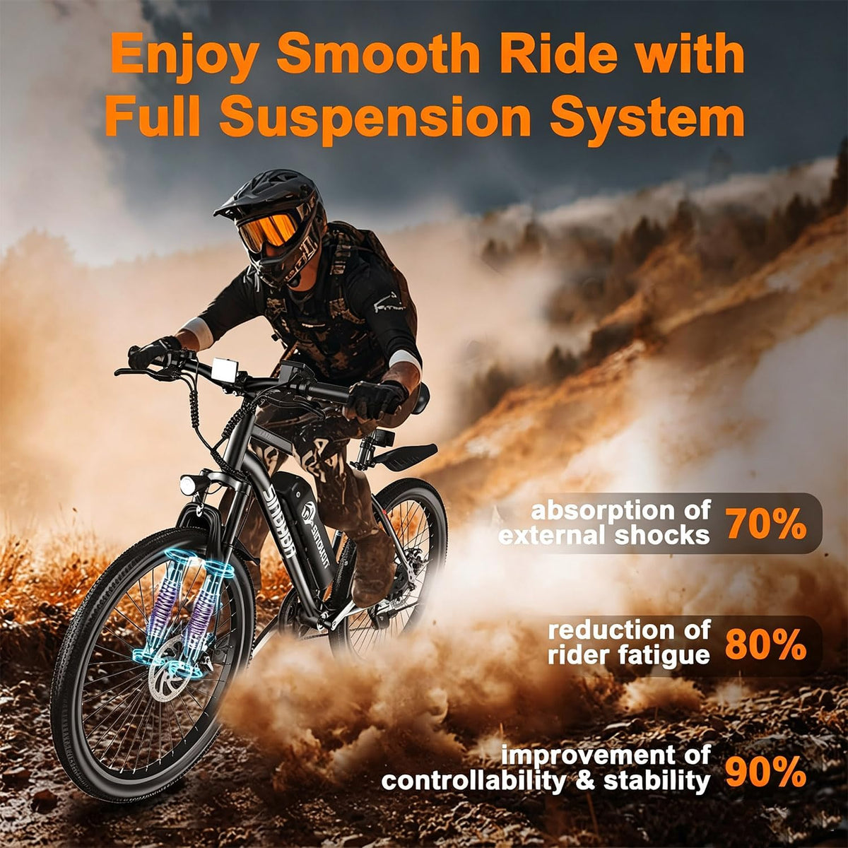 26" Electric Bike with 750W Peak Motor and 7-Speed Z9683