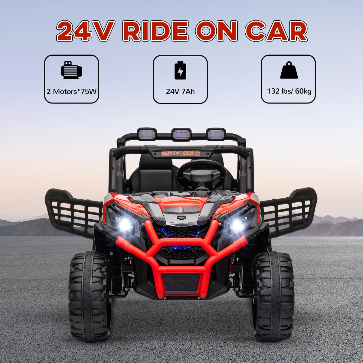 24V 2 Seater Electric Off-Road UTV Truck U4113