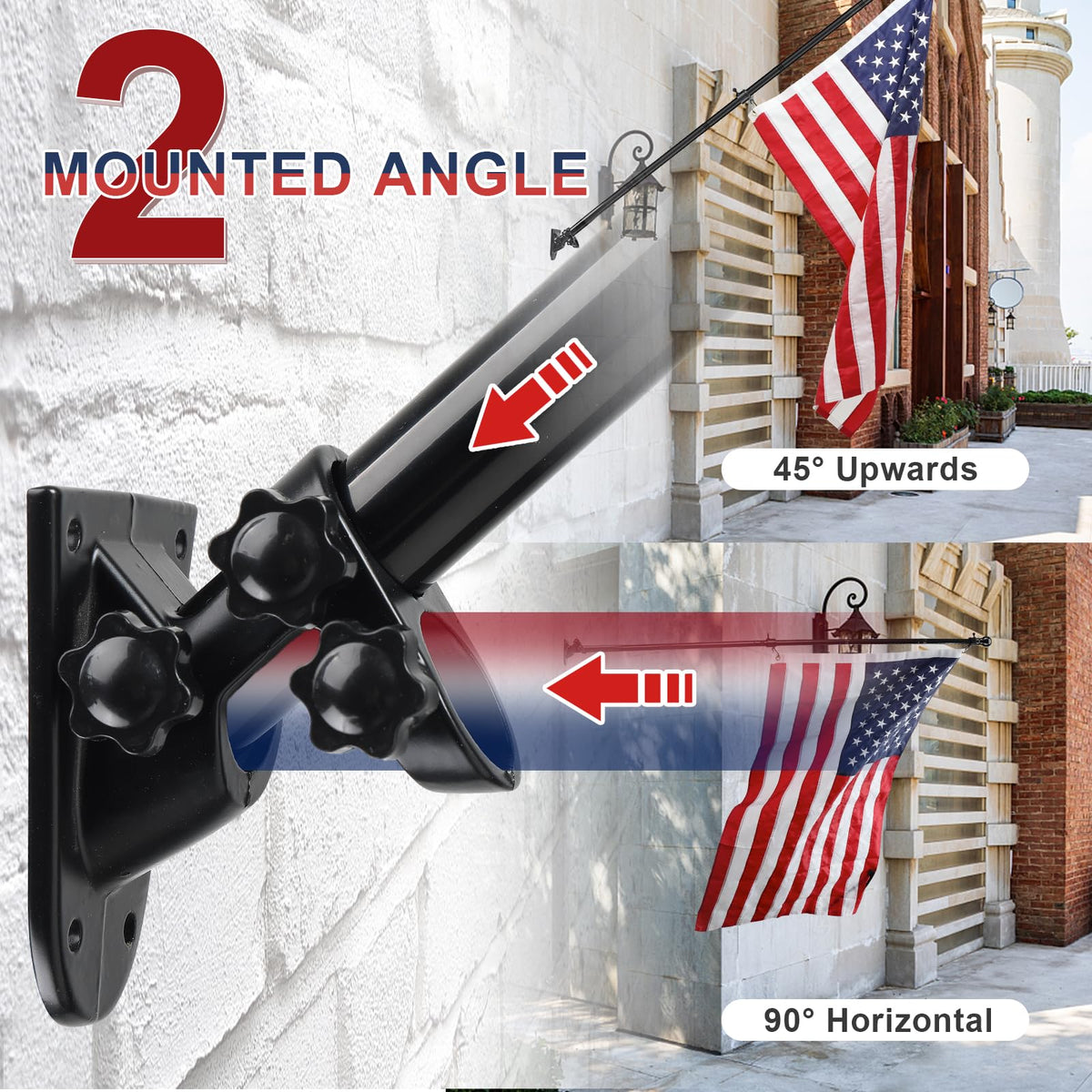 6FT Aluminum Flag Pole Kit with 3x5 US Flag G491