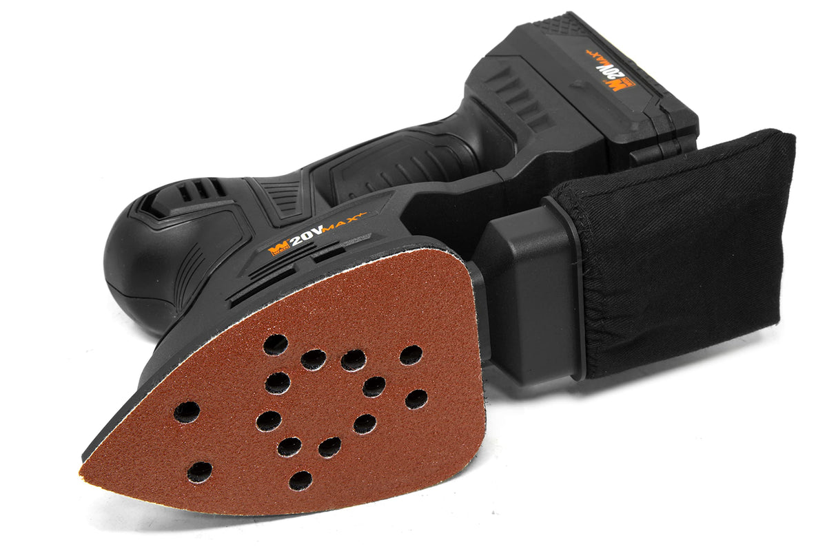 Cordless Palm Sander with 20V Max 2.0 Ah Lithium-Ion Battery and Charger J33561