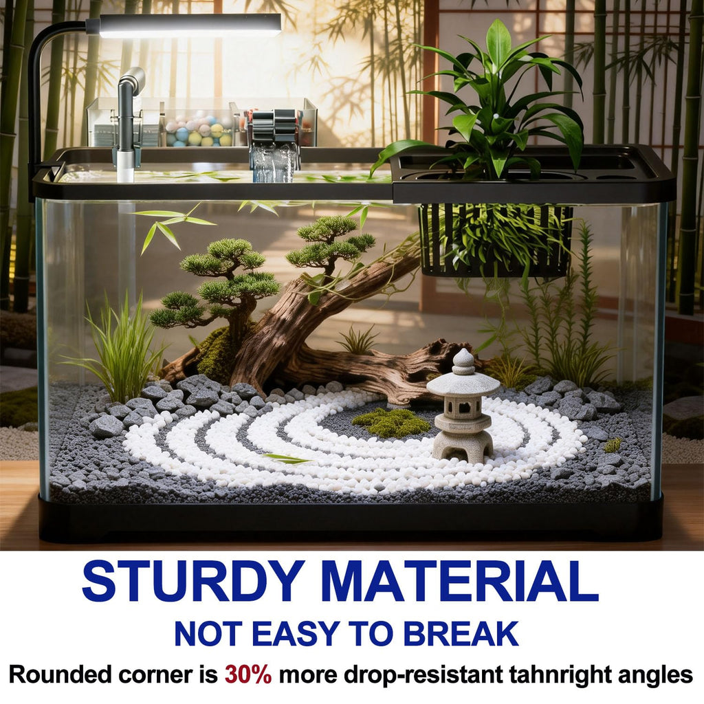 5 Gallon Plastic Fish Tank with Filter and Lid U872188