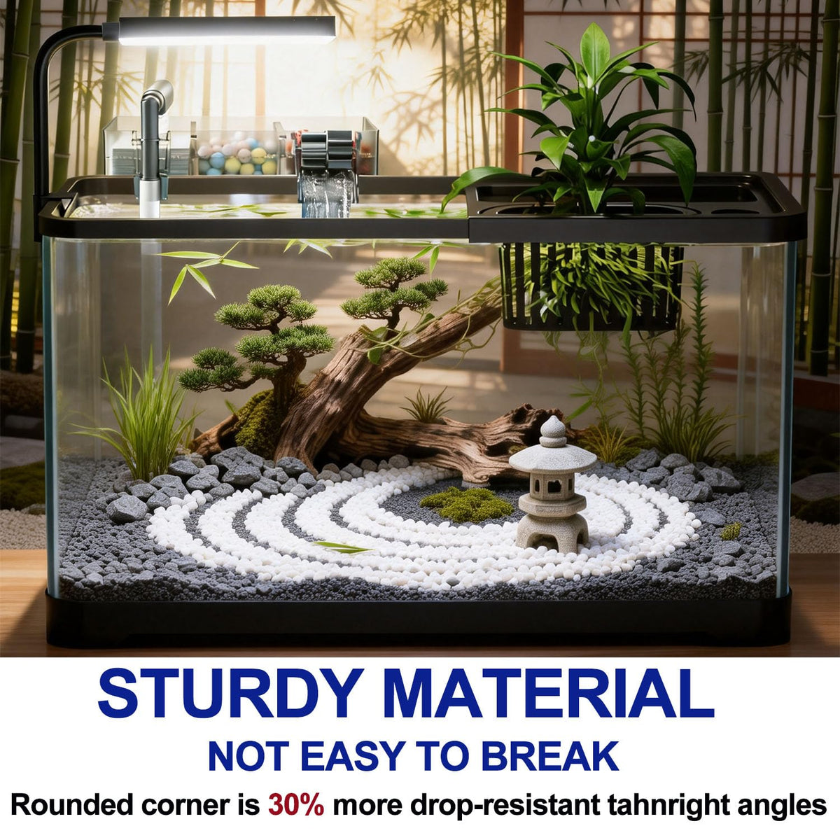 5 Gallon Plastic Fish Tank with Filter and Lid U872188