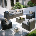 7 Piece Wicker Rattan Outdoor Sectional Sofa Set D234