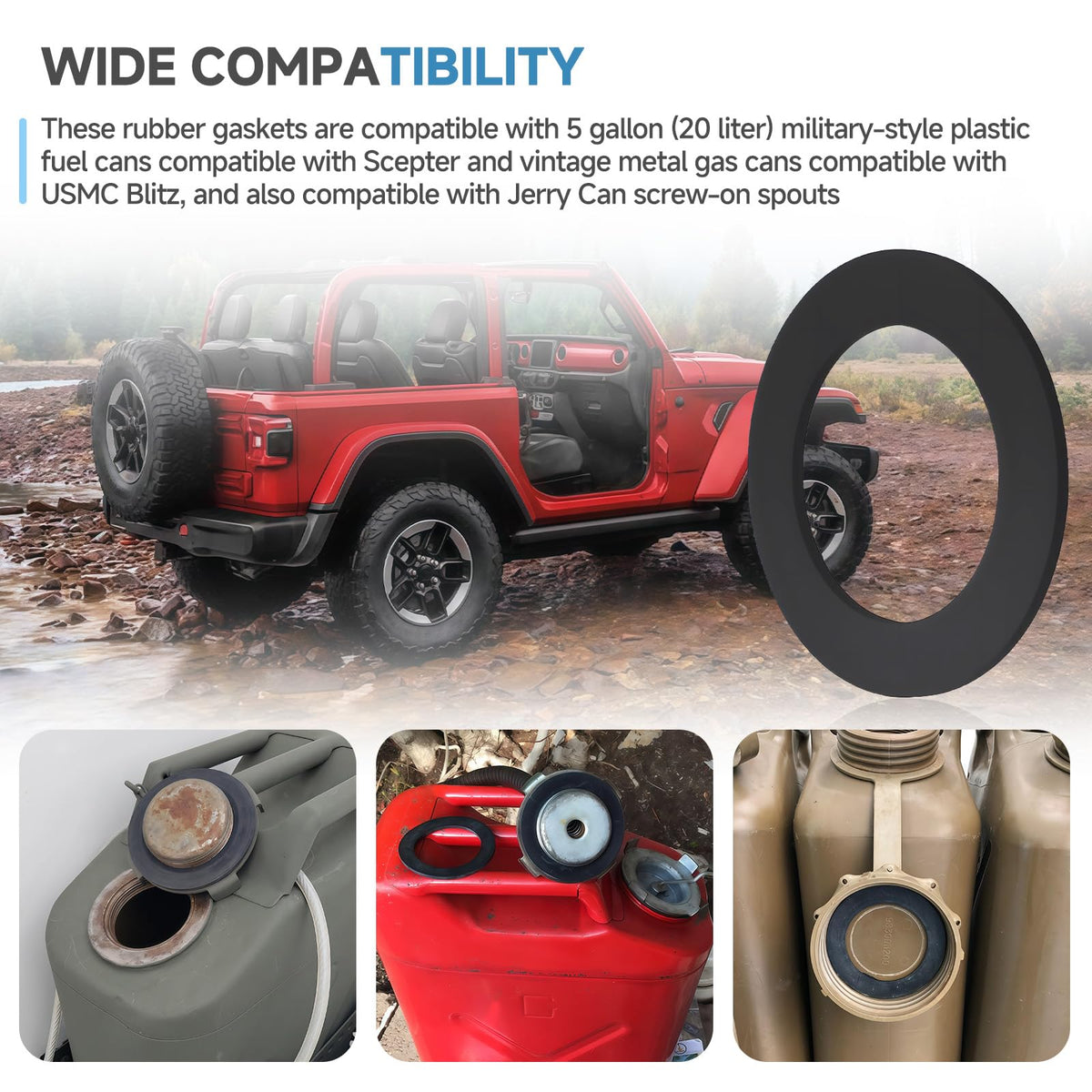 Jerry Can Gaskets 5-Pack F92725