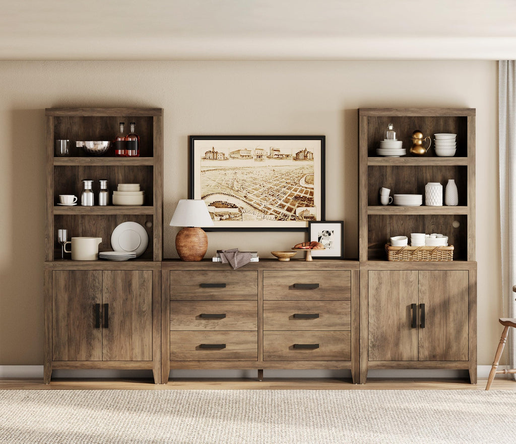 4-Piece Modular Entertainment Center with Bookshelves M685