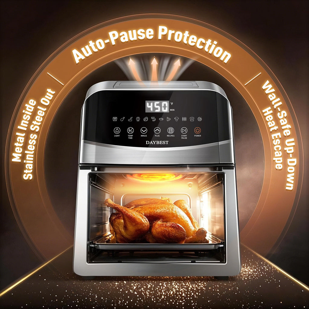 Stainless Steel Ceramic Coated 6QT Air Fryer E2686