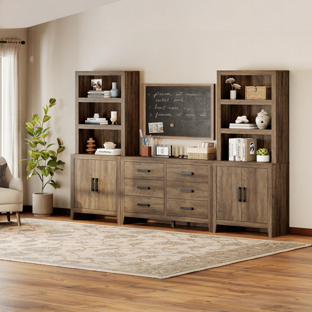 4-Piece Modular Entertainment Center with Bookshelves M685