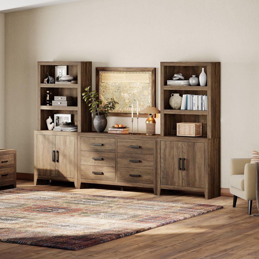 4-Piece Modular Entertainment Center with Bookshelves M685